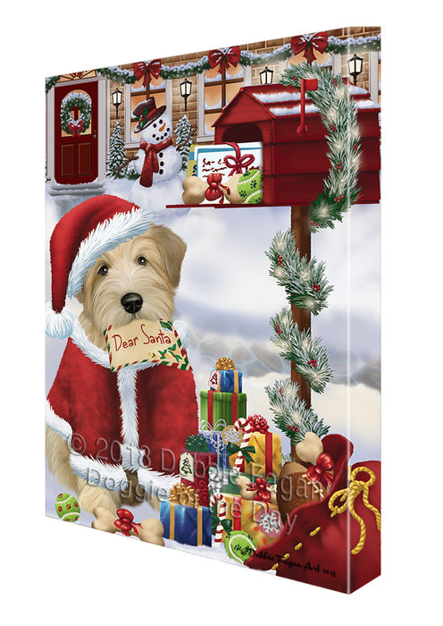 Wheaten Terrier Dog Dear Santa Letter Christmas Holiday Mailbox Canvas Print Wall Art Décor CVS99881