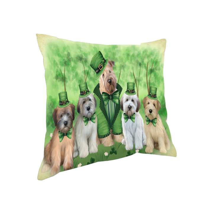 St. Patricks Day Irish Portrait Wheaten Terrier Dogs Pillow PIL86336