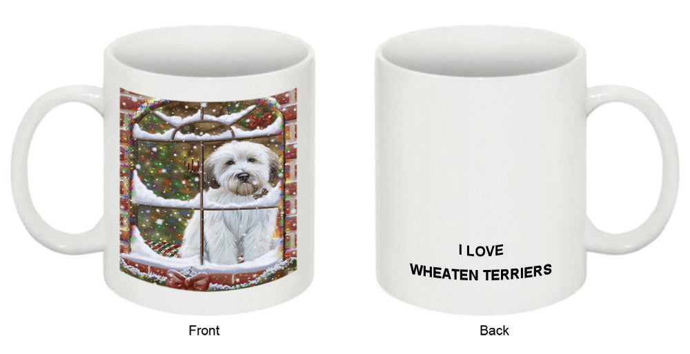 Please Come Home For Christmas Wheaten Terrier Dog Sitting In Window Coffee Mug MUG49050
