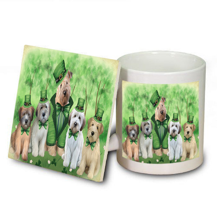 St. Patricks Day Irish Portrait Wheaten Terrier Dogs Mug and Coaster Set MUC57048