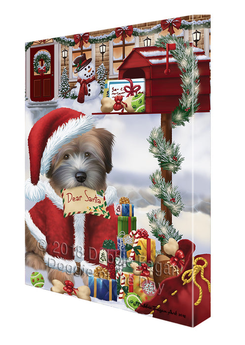 Wheaten Terrier Dog Dear Santa Letter Christmas Holiday Mailbox Canvas Print Wall Art Décor CVS99890