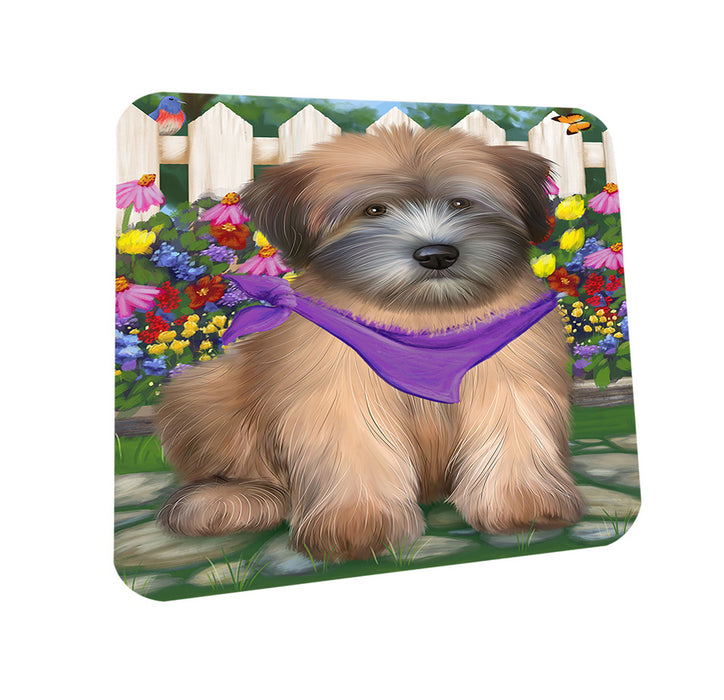 Spring Floral Wheaten Terrier Dog Coasters Set of 4 CST52243