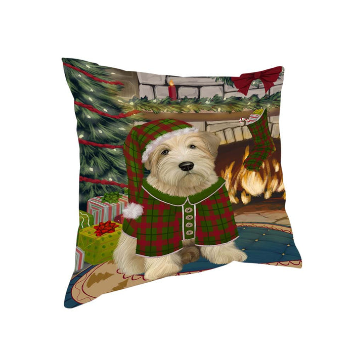 The Stocking was Hung Wheaten Terrier Dog Pillow PIL71568