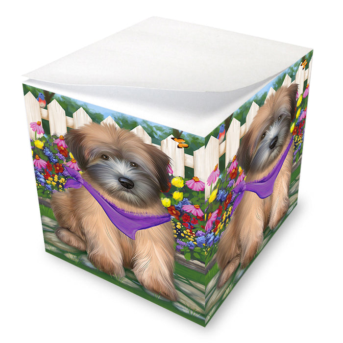 Spring Floral Wheaten Terrier Dog Note Cube NOC52232