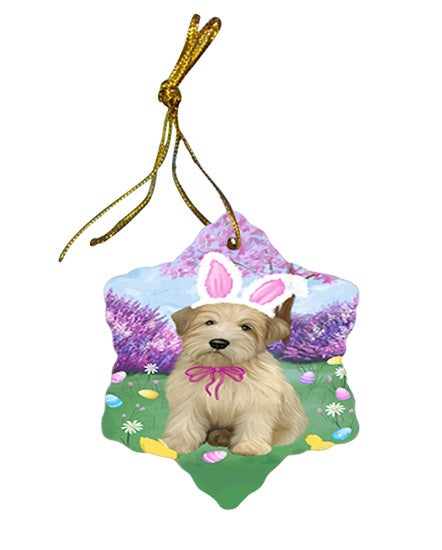 Easter Holiday Wheaten Terrier Dog Star Porcelain Ornament SPOR57354