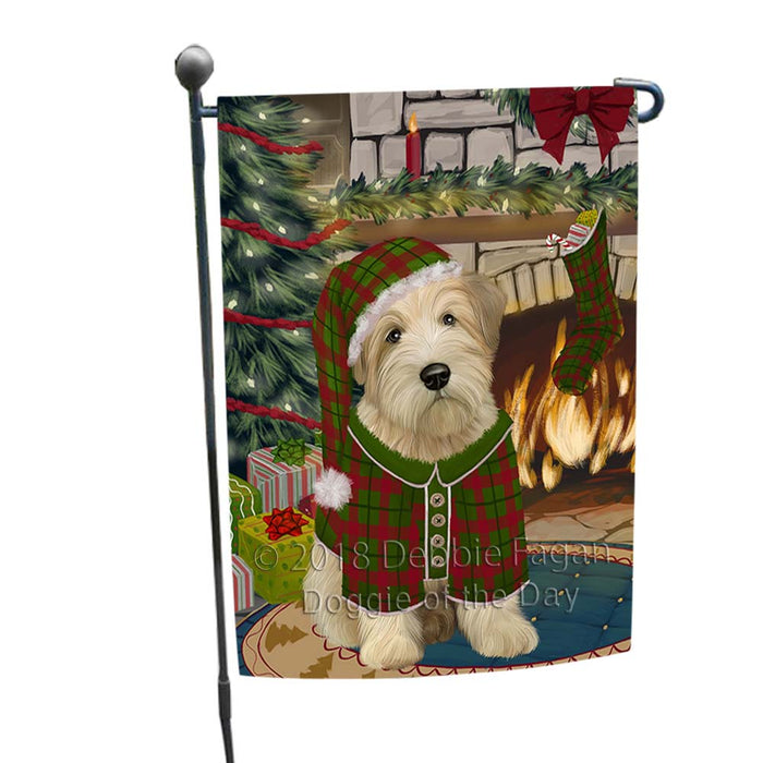The Stocking was Hung Wheaten Terrier Dog Garden Flag GFLG55953