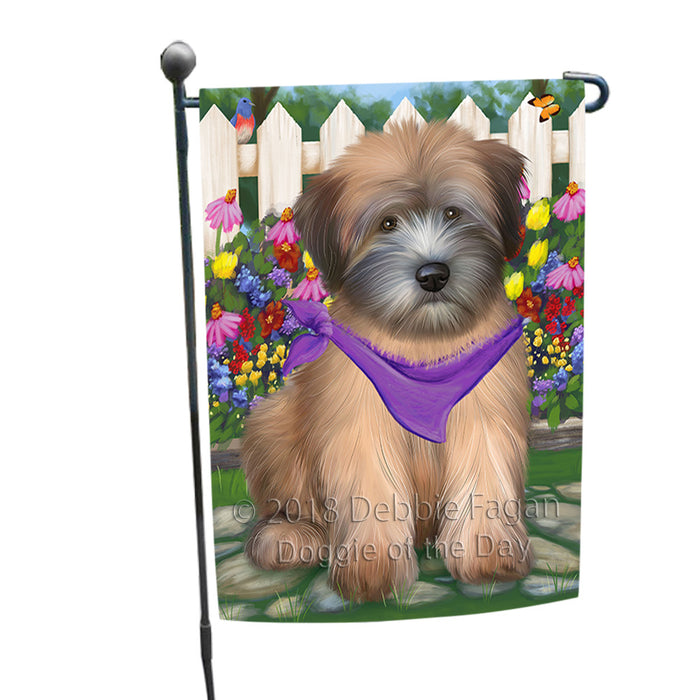 Spring Floral Wheaten Terrier Dog Garden Flag GFLG52229