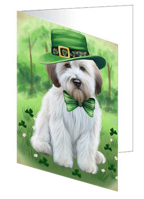 St. Patricks Day Irish Portrait Wheaten Terrier Dog Handmade Artwork Assorted Pets Greeting Cards and Note Cards with Envelopes for All Occasions and Holiday Seasons GCD76685