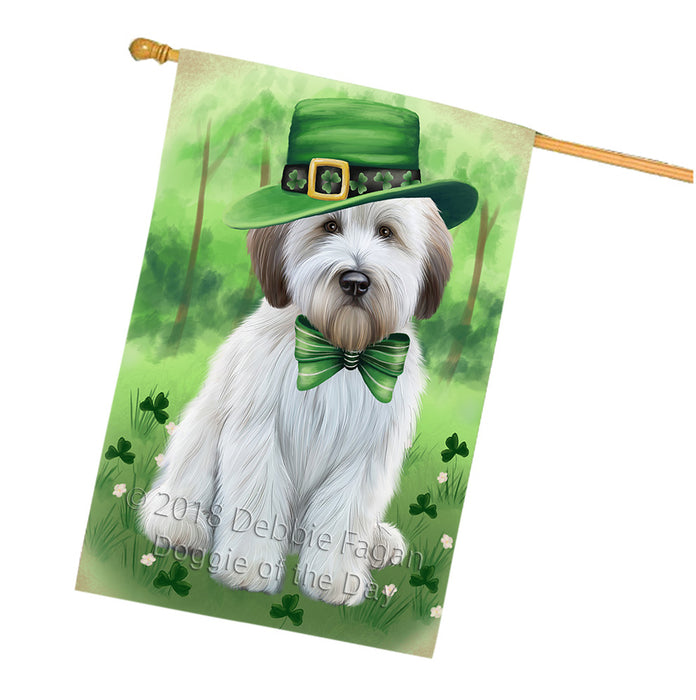 St. Patricks Day Irish Portrait Wheaten Terrier Dog House Flag FLG65081