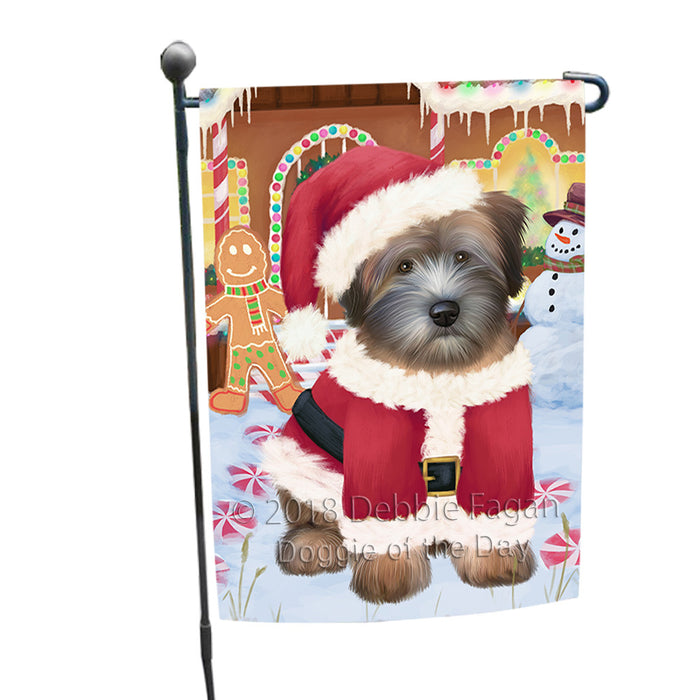 Christmas Gingerbread House Candyfest Wheaten Terrier Dog Garden Flag GFLG57226