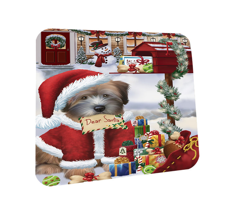 Wheaten Terrier Dog Dear Santa Letter Christmas Holiday Mailbox Coasters Set of 4 CST53518