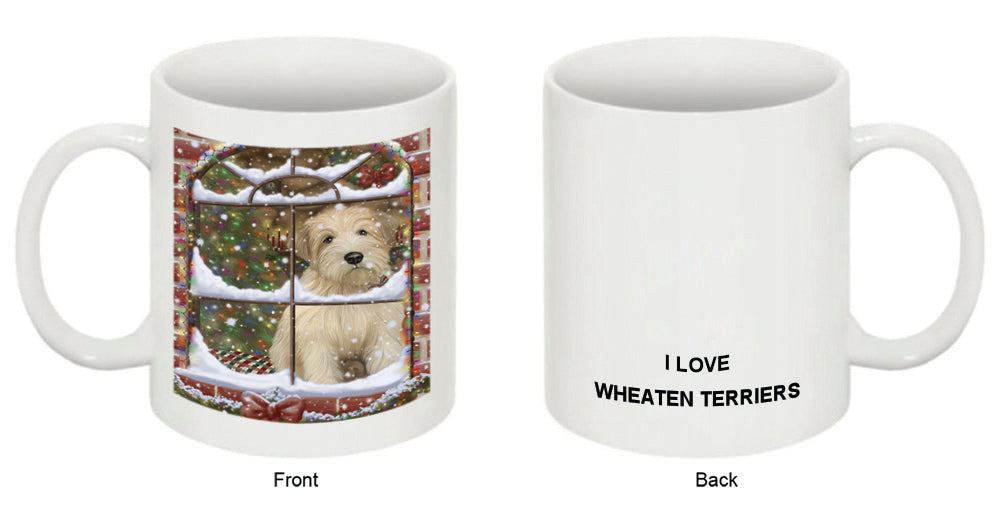 Please Come Home For Christmas Wheaten Terrier Dog Sitting In Window Coffee Mug MUG49051