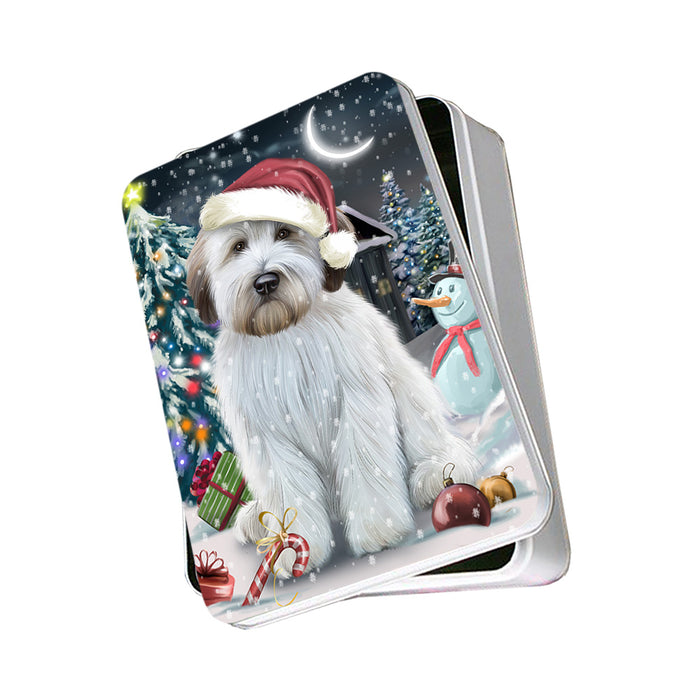 Have a Holly Jolly Wheaten Terrier Dog Christmas Photo Storage Tin PITN51686