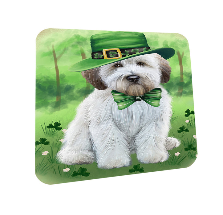 St. Patricks Day Irish Portrait Wheaten Terrier Dog Coasters Set of 4 CST57015