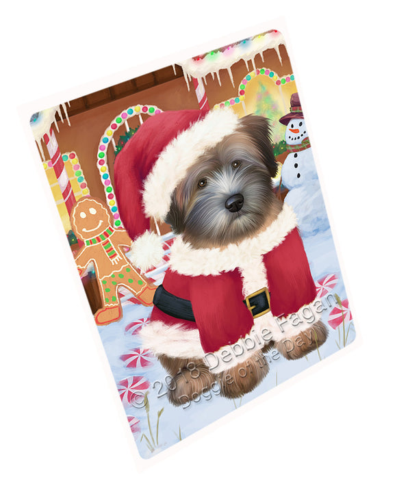 Christmas Gingerbread House Candyfest Wheaten Terrier Dog Magnet MAG74931 (Small 5.5" x 4.25")