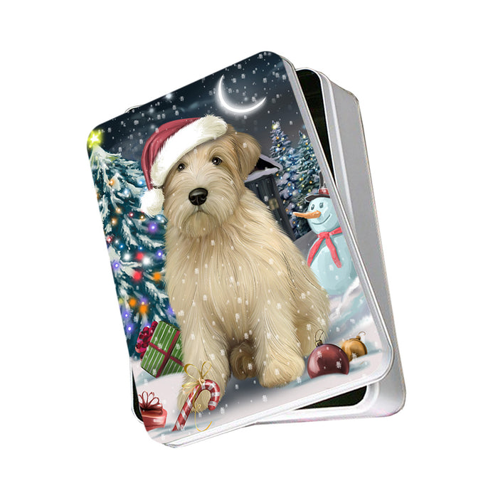 Have a Holly Jolly Wheaten Terrier Dog Christmas Photo Storage Tin PITN51687