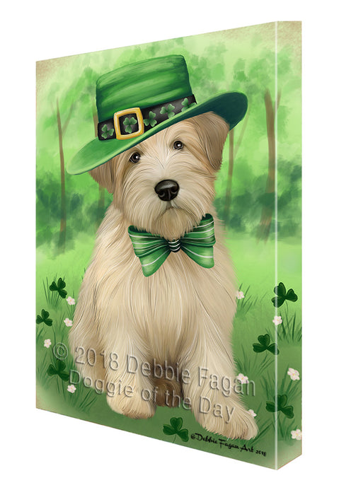 St. Patricks Day Irish Portrait Wheaten Terrier Dog Canvas Print Wall Art Décor CVS135962