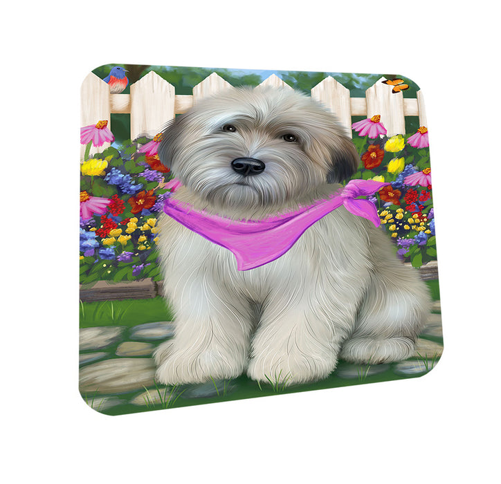 Spring Floral Wheaten Terrier Dog Coasters Set of 4 CST52244