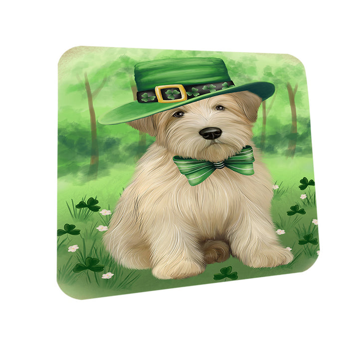 St. Patricks Day Irish Portrait Wheaten Terrier Dog Coasters Set of 4 CST57016
