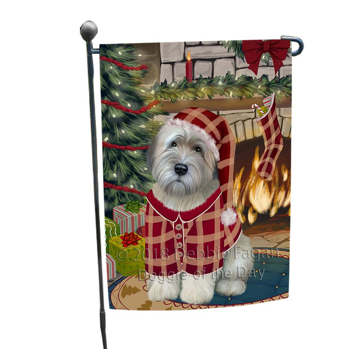 The Stocking was Hung Wheaten Terrier Dog Garden Flag GFLG55954