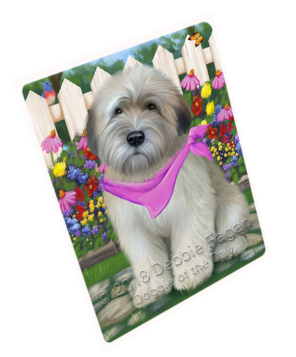 Spring Floral Wheaten Terrier Dog Large Refrigerator / Dishwasher Magnet RMAG73896