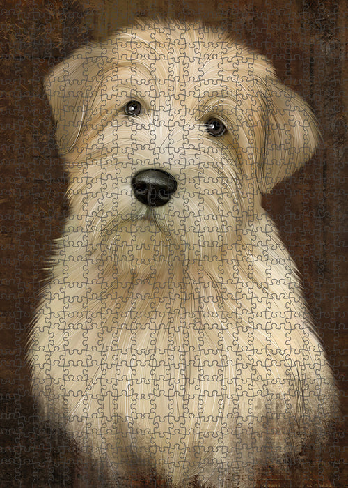 Rustic Wheaten Terrier Dog Puzzle with Photo Tin PUZL85168