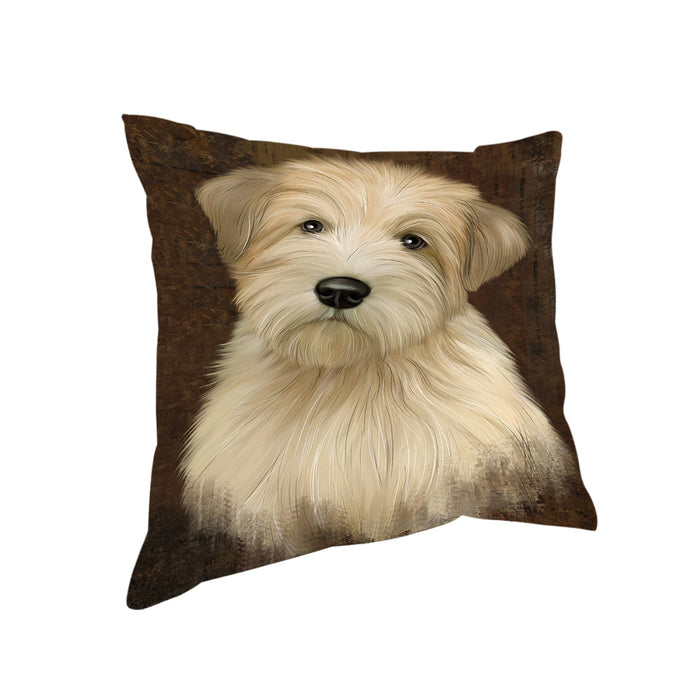 Rustic Wheaten Terrier Dog Pillow PIL74636