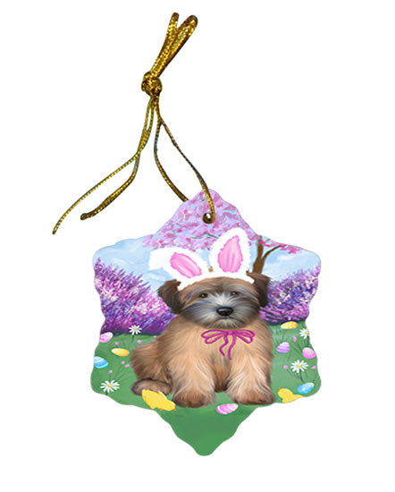 Easter Holiday Wheaten Terrier Dog Star Porcelain Ornament SPOR57355
