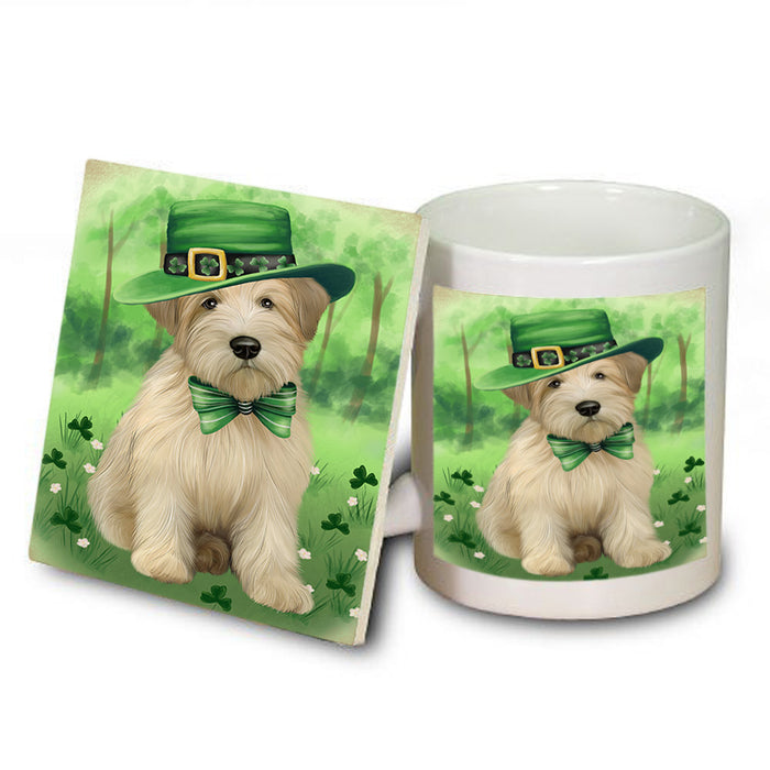 St. Patricks Day Irish Portrait Wheaten Terrier Dog Mug and Coaster Set MUC57050