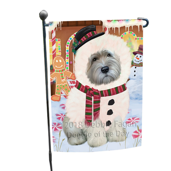 Christmas Gingerbread House Candyfest Wheaten Terrier Dog Garden Flag GFLG57227