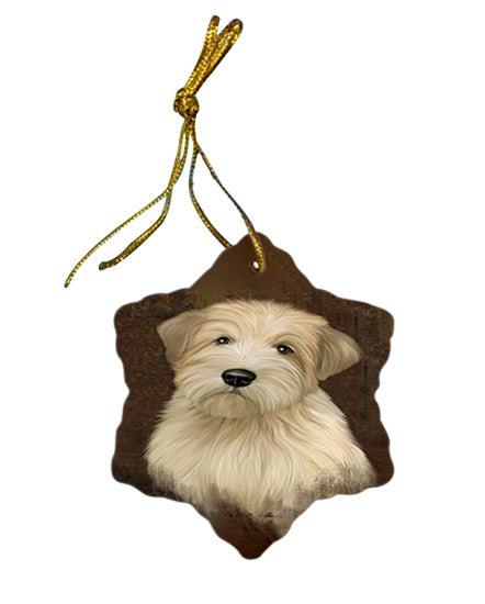 Rustic Wheaten Terrier Dog Star Porcelain Ornament SPOR54494
