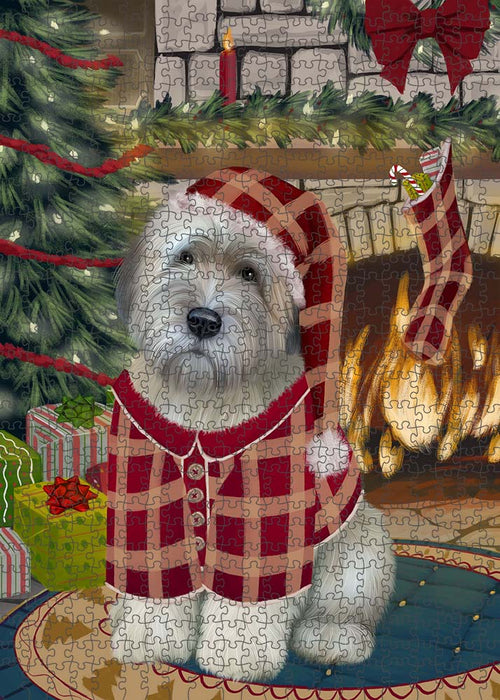 The Stocking was Hung Wheaten Terrier Dog Puzzle with Photo Tin PUZL90848