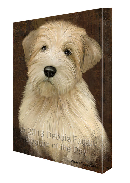 Rustic Wheaten Terrier Dog Canvas Print Wall Art Décor CVS108377