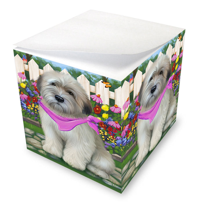 Spring Floral Wheaten Terrier Dog Note Cube NOC52233
