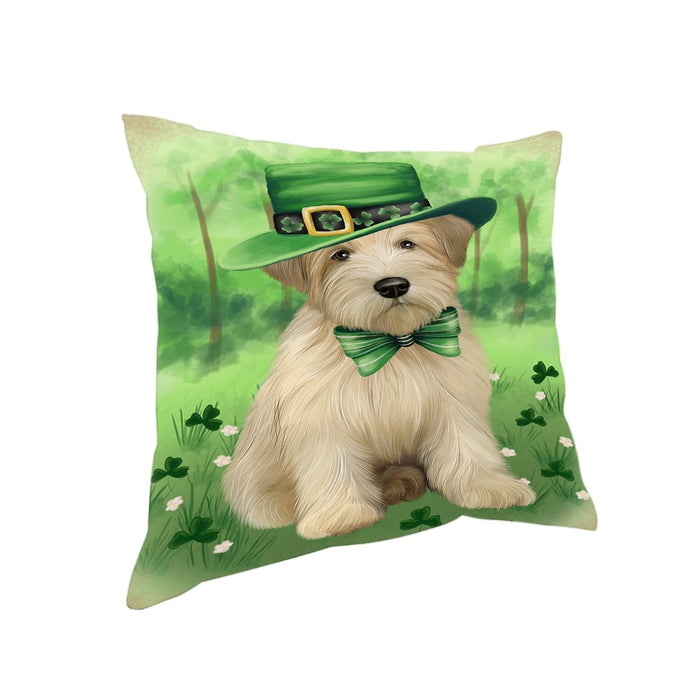 St. Patricks Day Irish Portrait Wheaten Terrier Dog Pillow PIL86344