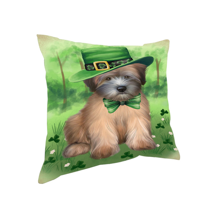 St. Patricks Day Irish Portrait Wheaten Terrier Dog Pillow PIL86348