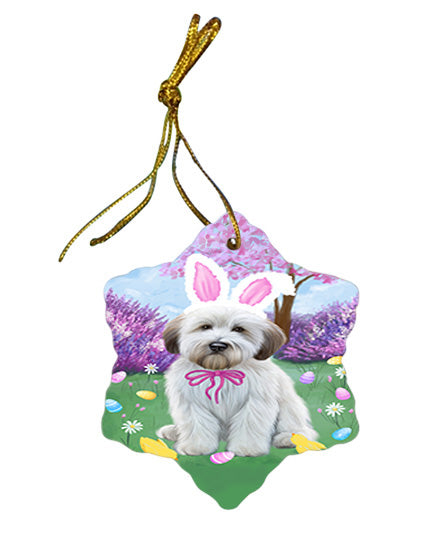 Easter Holiday Wheaten Terrier Dog Star Porcelain Ornament SPOR57356