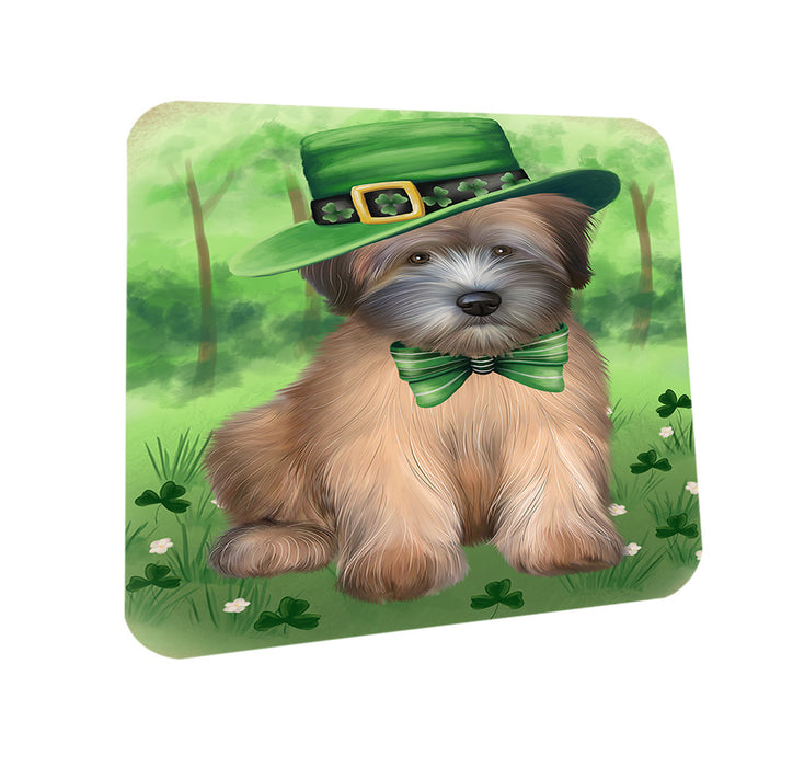 St. Patricks Day Irish Portrait Wheaten Terrier Dog Coasters Set of 4 CST57017