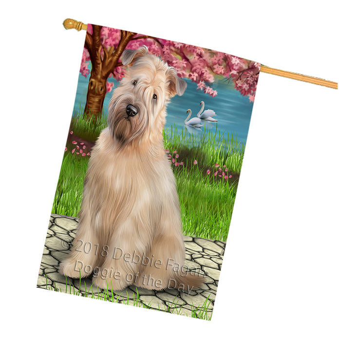 Wheaten Terrier Dog House Flag FLG51932