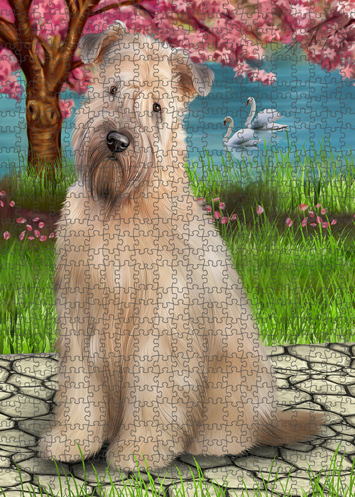 Wheaten Terrier Dog Puzzle with Photo Tin PUZL59484