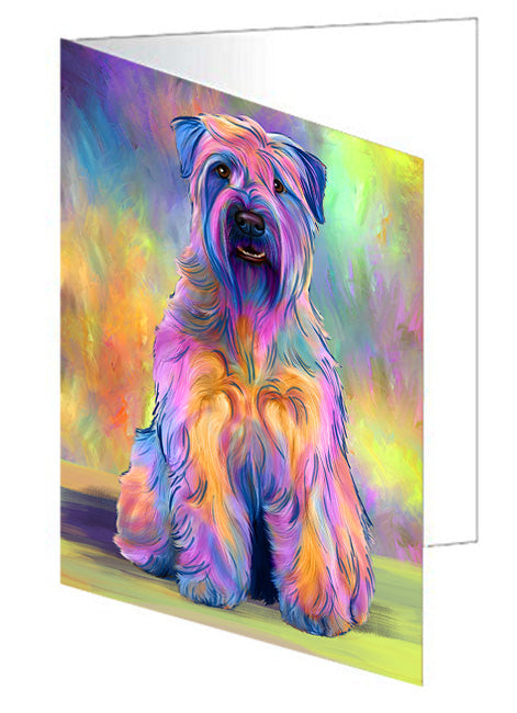 Paradise Wave Wheaten Terrier Dog Handmade Artwork Assorted Pets Greeting Cards and Note Cards with Envelopes for All Occasions and Holiday Seasons GCD74750