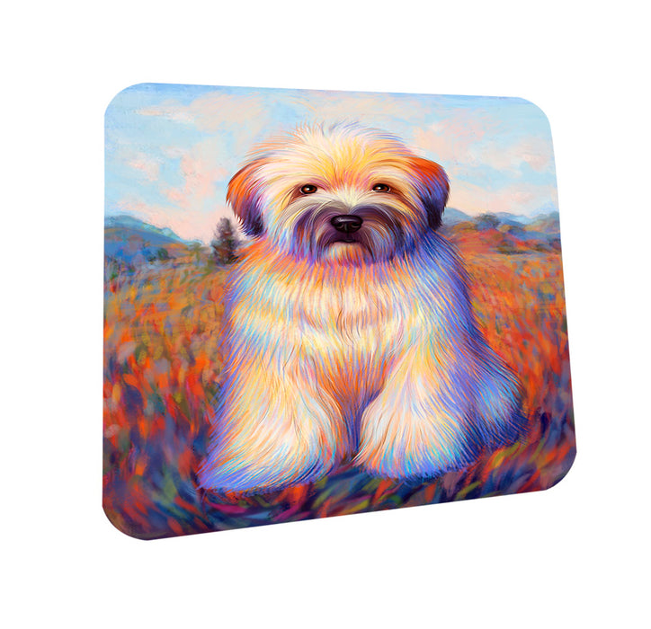 Mystic Blaze Wheaten Terrier Dog Coasters Set of 4 CST53548