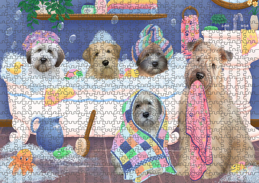 Rub A Dub Dogs In A Tub Wheaten Terriers Dog Puzzle  PUZL95540