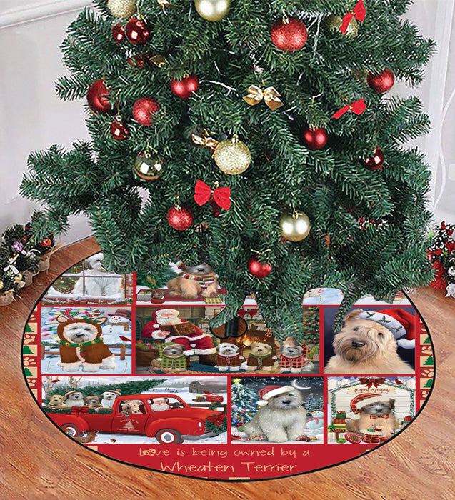 Love is Being Owned Christmas Wheaten Terrier Dogs Tree Skirt