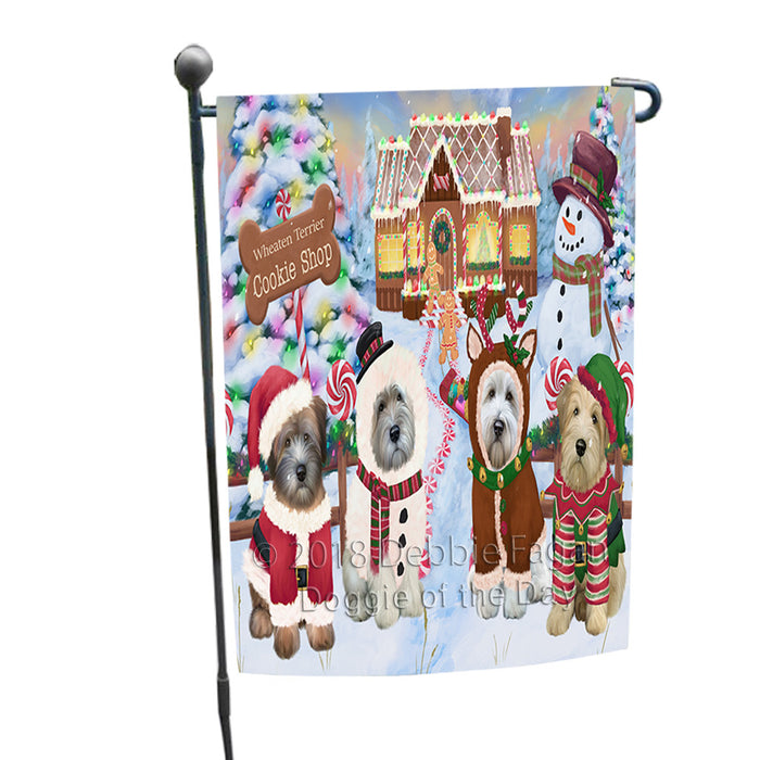 Holiday Gingerbread Cookie Shop Wheaten Terriers Dog Garden Flag GFLG57260