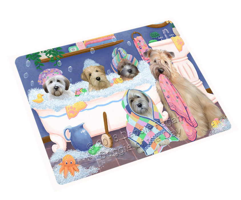Rub A Dub Dogs In A Tub Wheaten Terriers Dog Magnet MAG75642 (Small 5.5" x 4.25")