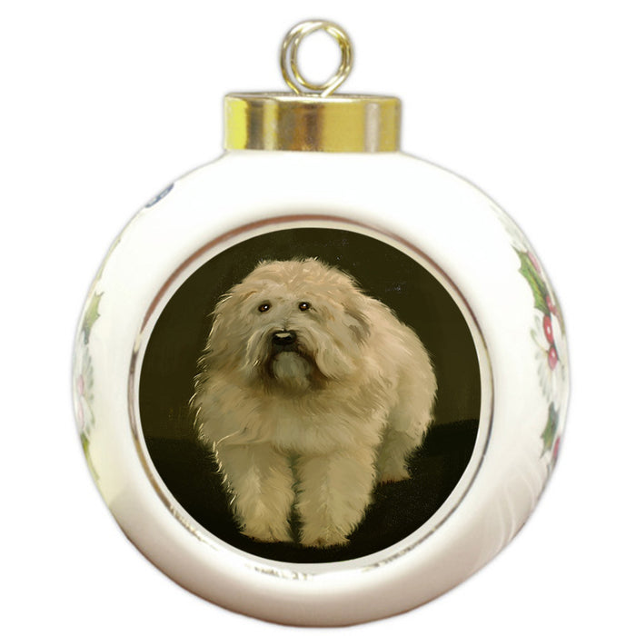 Wheaten Terriers Dog Round Ball Christmas Ornament RBPOR54393