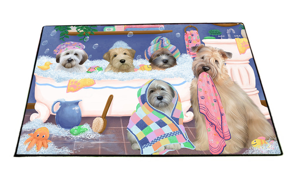 Rub A Dub Dogs In A Tub Wheaten Terriers Dog Floormat FLMS53688