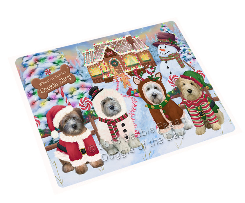 Holiday Gingerbread Cookie Shop Wheaten Terriers Dog Magnet MAG75033 (Small 5.5" x 4.25")