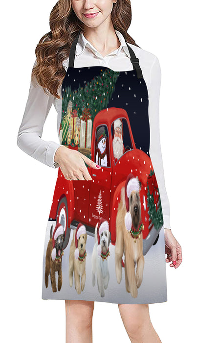 Christmas Express Delivery Red Truck Running Wheaten Terrier Dogs Apron Apron-48165